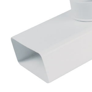 Raccordo a t rettangolare tondo 55x110-100 bianco per cappe