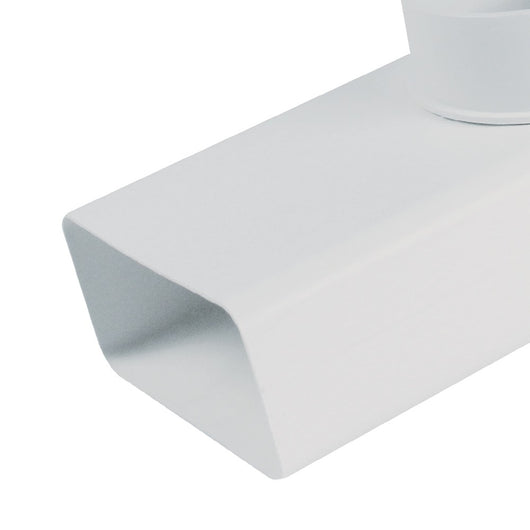 Raccordo a t rettangolare tondo 55x110-100 bianco per cappe