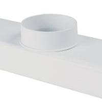 Raccordo a t rettangolare tondo 55x110-100 bianco per cappe