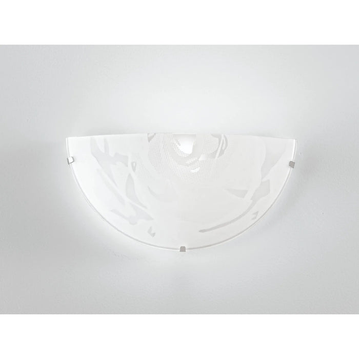 APPLIQUE ALABASTRO E27 30X9XH15CM BIANCA.