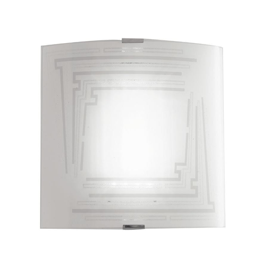 APPLIQUE CONCEPT E27 26X26H7CM BIANCA A RIGHE.