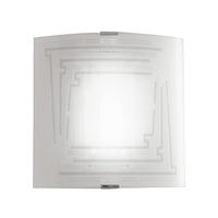 APPLIQUE CONCEPT E27 26X26H7CM BIANCA A RIGHE.