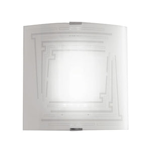 APPLIQUE CONCEPT E27 26X26H7CM BIANCA A RIGHE.