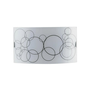 APPLIQUE KARMA 2XE27 35X10,5XH20CM BIANCA/NERA