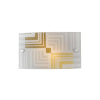 APPLIQUE SEVENTY 2XE14 35X8XH20CM BIANCA/ORO.