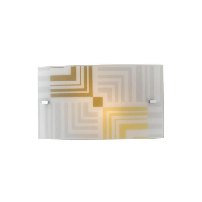 APPLIQUE SEVENTY 2XE14 35X8XH20CM BIANCA/ORO.