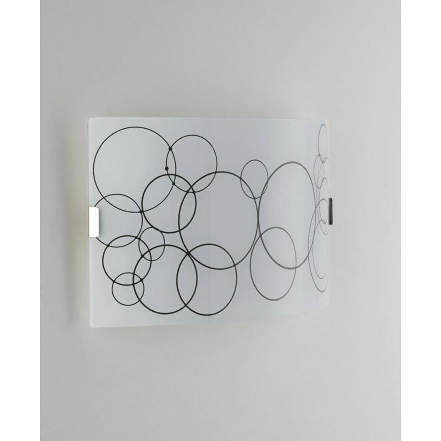 APPLIQUE KARMA 2XE27 35X10,5XH20CM BIANCA/NERA