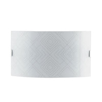 APPLIQUE VECTOR 2XE27 35X10,5XH20CM BIANCA/GRIGIA.