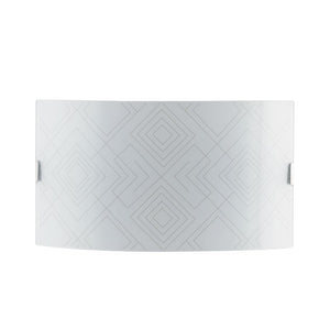 APPLIQUE VECTOR 2XE27 35X10,5XH20CM BIANCA/GRIGIA.