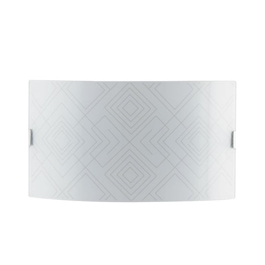 APPLIQUE VECTOR 2XE27 35X10,5XH20CM BIANCA/GRIGIA.