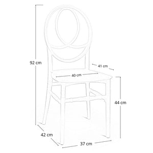 Sedia bianca con cuscino similpelle new phoenix in plastica monoblocco