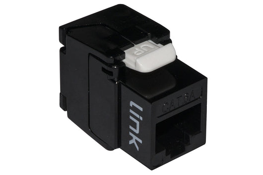 Presa Rete Keystone Jack Rj45 Categoria 6A Utp Tooless Colore Nero 180 Contatti Dorati 50 Micron