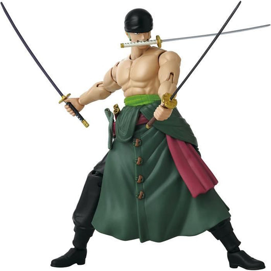 Figura Anime Heroes - BANDAI - One Piece Zoro Style 3 spade 17 cm - 16 punti di articolazione