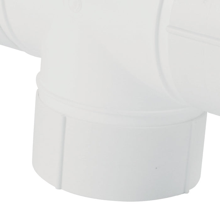 Raccordo a t circolare 100mm bianco per cappe