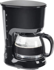 Caffettiera elettrica con piatto riscaldante - 10 tazze - 750 watt - nero