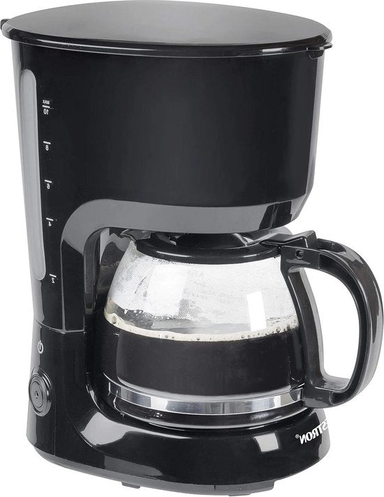 Caffettiera elettrica con piatto riscaldante - 10 tazze - 750 watt - nero