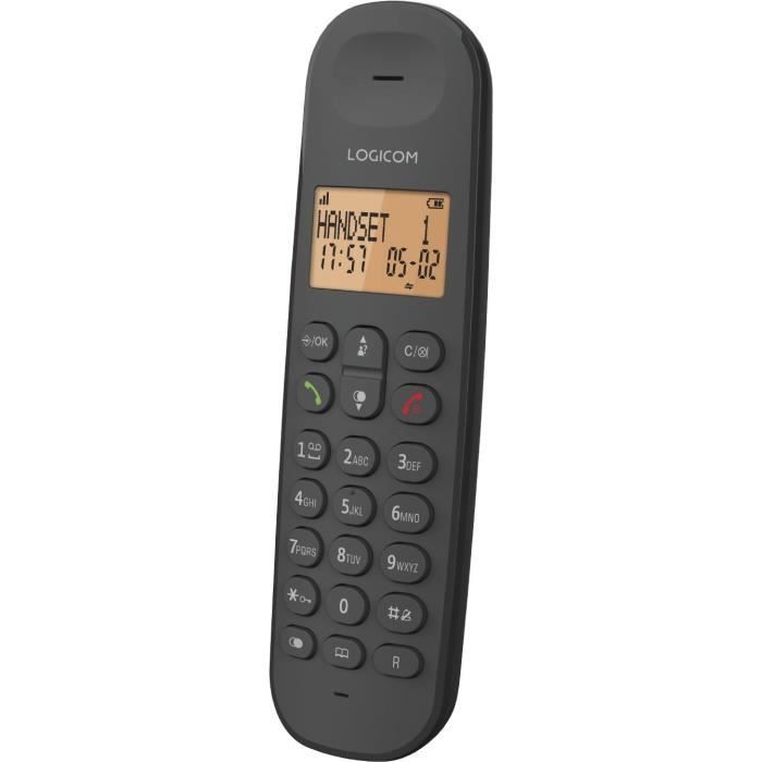 Telefono fisso cordless - LOGICOM - DECT ILOA 150 SOLO - Ardesia - Senza segreteria telefonica