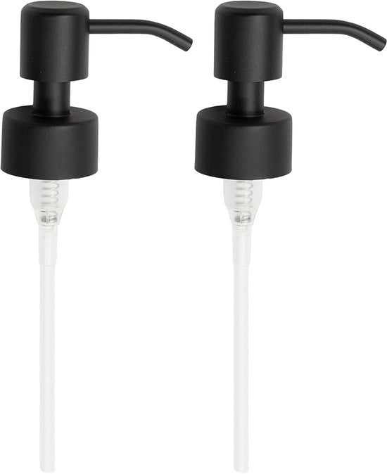 Dispensatore di sapone Pompa di sostituzione Testa - Acciaio inossidabile - Nero - 28Mm