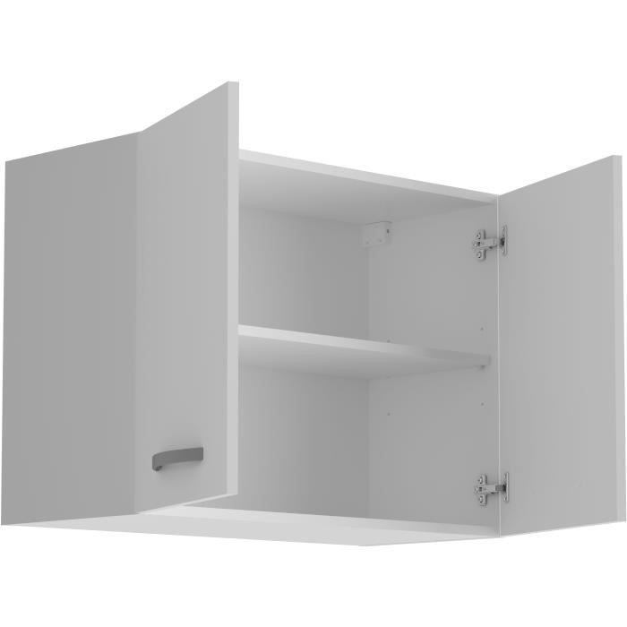 Oslo High Cabinet 2 Porte - Bianco - L 80 X D 36 X H 58 cm