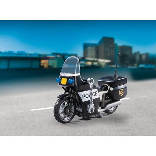 PLAYMOBIL - Valigia del motociclista della polizia - Bambino - 13 pezzi - Da 4 anni