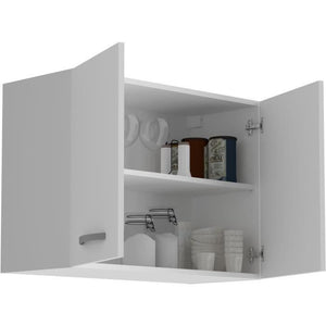 Oslo High Cabinet 2 Porte - Bianco - L 80 X D 36 X H 58 cm