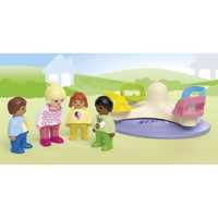 PLAYMOBIL Junior 71701 Bambini e tornello - Include quattro personaggi e un tornello - Da 1 anno