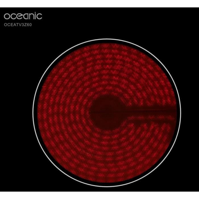 Piano cottura OCEANIC in ceramica a 3 zone - 5200W - larghezza 60 cm