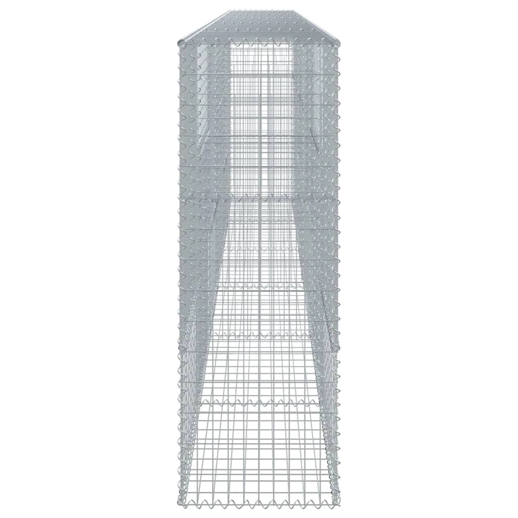Gabbione recinto a gabbia muro di contenimento con coperchio 600 x 50 x 150 cm ferro zincato argento 02_0040184