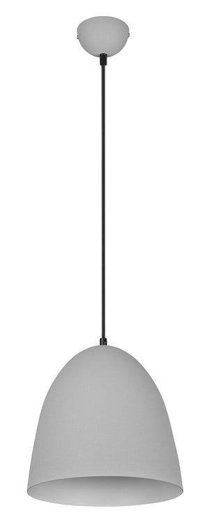 Lampada a Sospensione da Interno Attacco E27 in Metallo Grigio