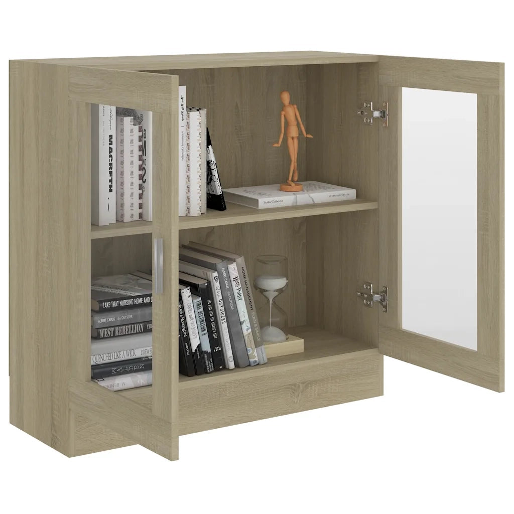 Armadietto con Vetrina Rovere Sonoma 82,5x30,5x80 cm Truciolato cod mxl 25388