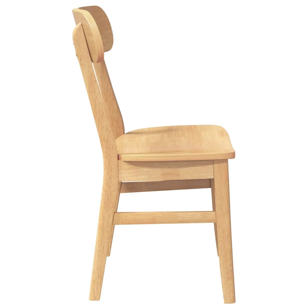 vidaXL Sedie da Pranzo 2 pz in Legno Massello di Hevea
