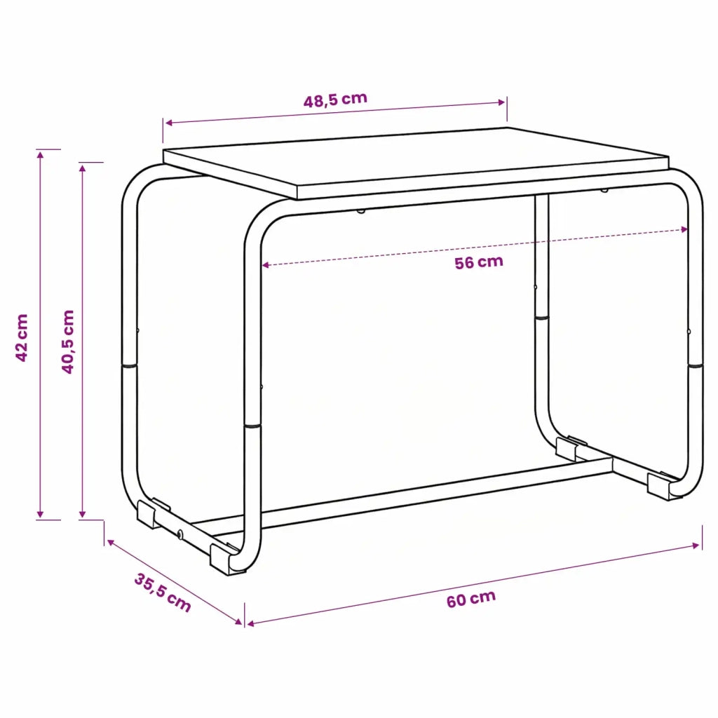 Supporto TV 60 x 35.5 x 42 cm Rovere Sonoma 8007877