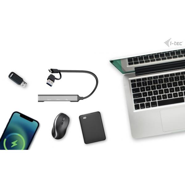 I-TEC USB-C/USB-A,HUB 1x USB 3.0 + 3x USB 2.0,METAL