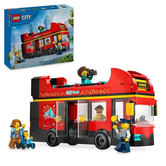 LEGO City 60407 Autobus rosso a due piani, autobus giocattolo, veicolo per bambini dai 7 anni