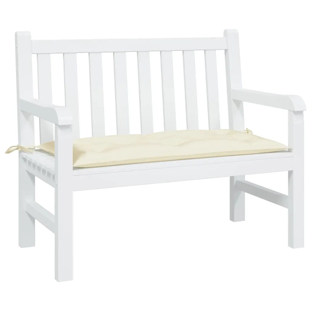 Cuscino per Panca da Giardino Crema 100x50x7 cm Tessuto Oxford