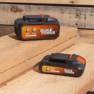 Batteria da 2x20V 2,5Ah per strumento 40V o 5Ah su strumento POWDP9037 a doppia potenza 20V - Compatibile con strumenti 40 V & 20 V