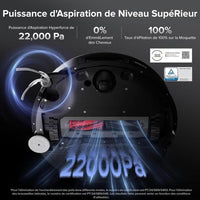 ROBOROCK Saros 10 Nero - Robot aspirapolvere - 22.000 Pa - DuoDivide Anti-groviglio - Design ultrasottile - Spazzola FlexiArm