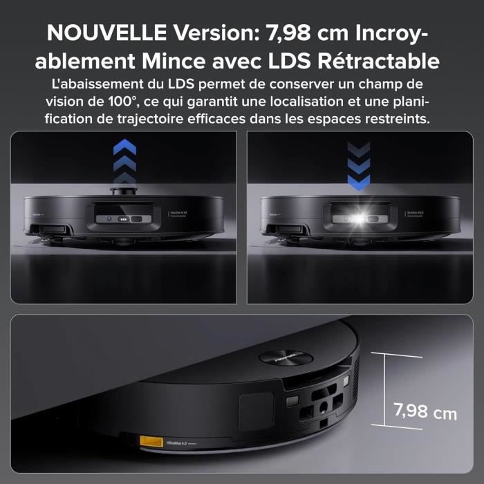 ROBOROCK Saros 10 Nero - Robot aspirapolvere - 22.000 Pa - DuoDivide Anti-groviglio - Design ultrasottile - Spazzola FlexiArm