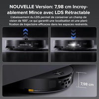 ROBOROCK Saros 10 Nero - Robot aspirapolvere - 22.000 Pa - DuoDivide Anti-groviglio - Design ultrasottile - Spazzola FlexiArm