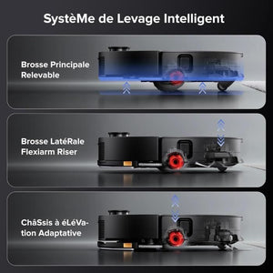 ROBOROCK Saros 10 Nero - Robot aspirapolvere - 22.000 Pa - DuoDivide Anti-groviglio - Design ultrasottile - Spazzola FlexiArm