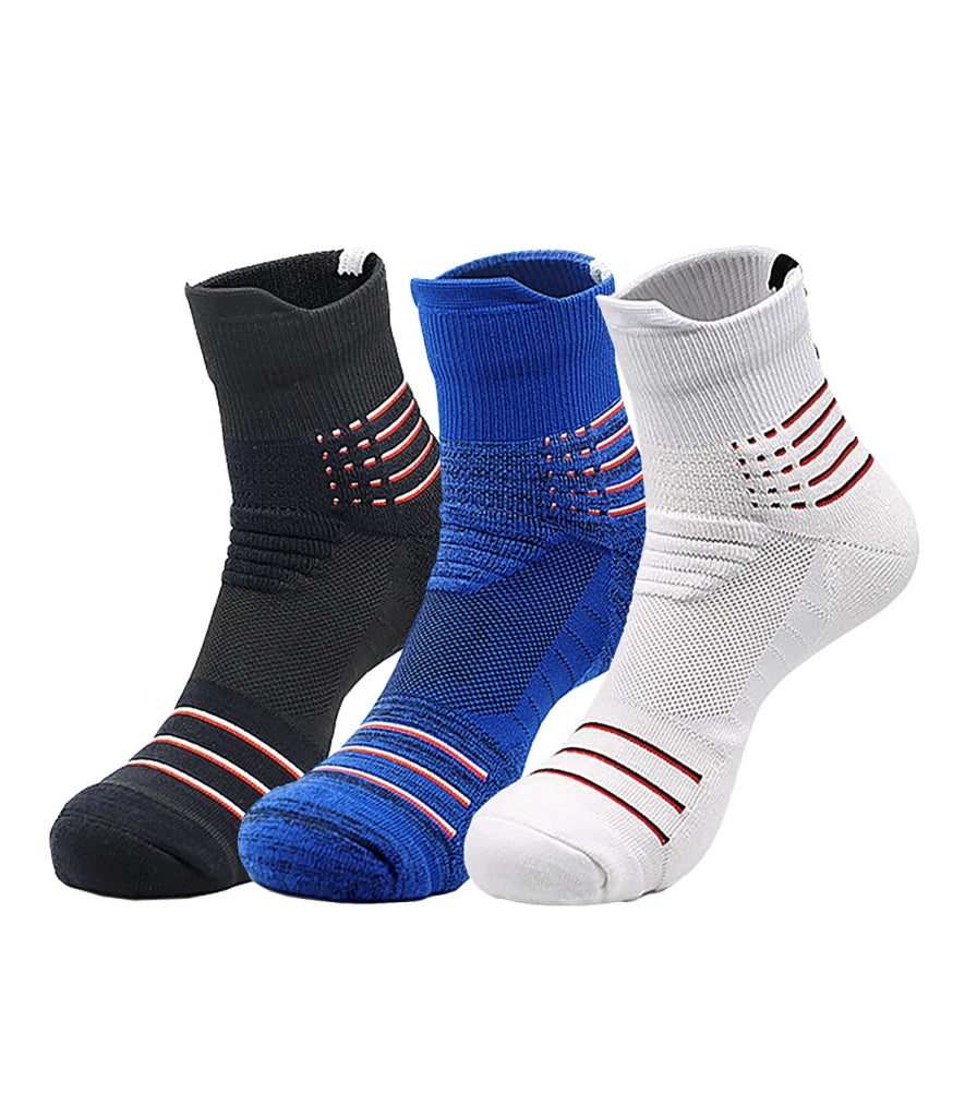 Calzini Corti Sportivi da Basket Unisex | Cotone e Nano Argento Antibatterico | Taglia Unica 37–43 EU