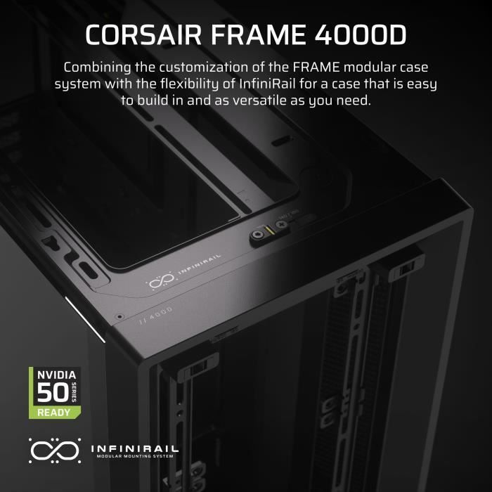 Case per PC - CORSAIR - Serie FRAME 4000D - Mid-Tower - Nero