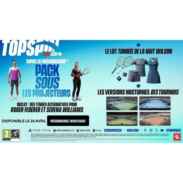 TopSpin 2K25 - Gioco per PS5 - Edizione standard