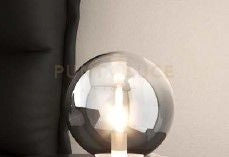 LUMETTO CROMO 1 LUCE VETRO FUME 1184CR-P-FU
