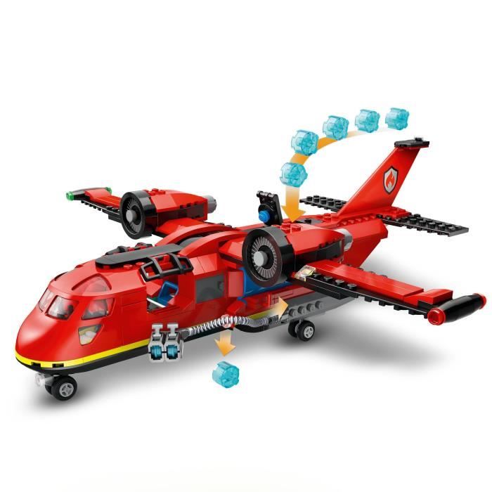LEGO City 60413 Aereo dei vigili del fuoco, giocattolo con 3 minifigure di pilota e pompiere