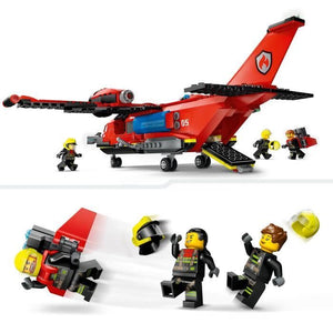 LEGO City 60413 Aereo dei vigili del fuoco, giocattolo con 3 minifigure di pilota e pompiere