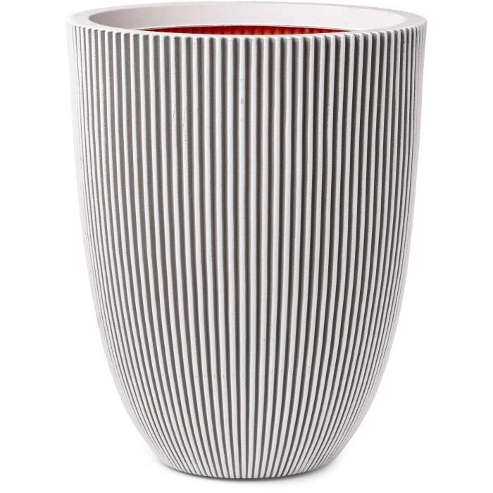 Vaso Capi Elegante Groove 46x58 cm Avorio 445499