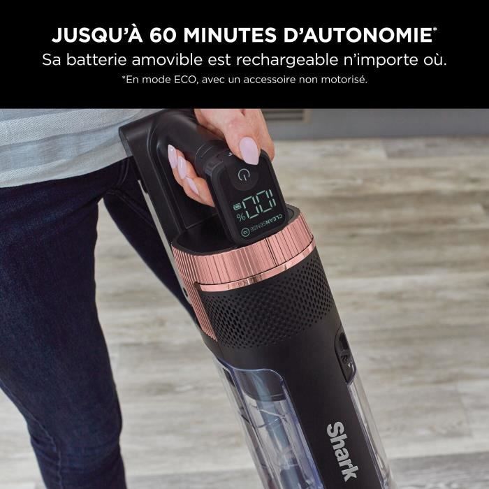 SHARK Stratos IZ400EU - Aspirapolvere a batteria - Tecnologia DuoClean + PowerFins Plus - Illuminazione a LED