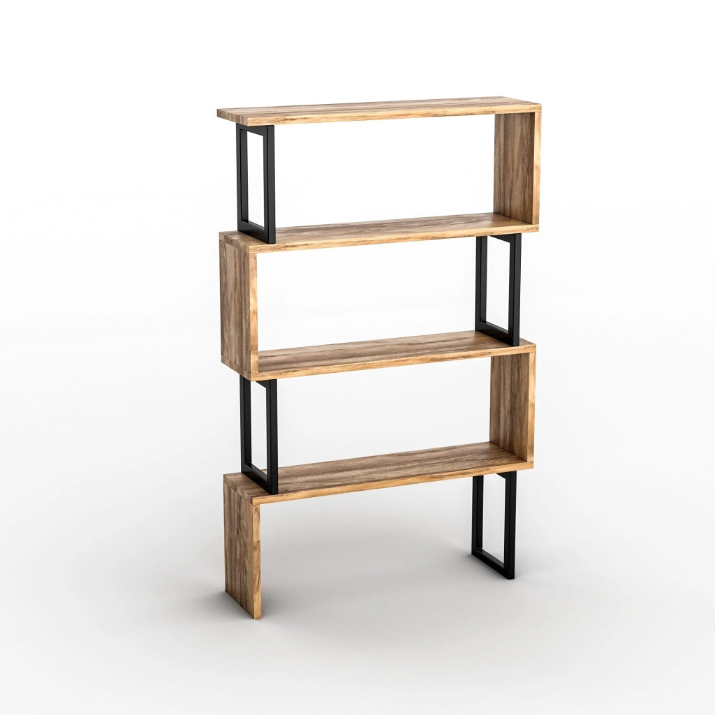 Libreria in legno "Ceylon" - 80 x 22 x 128 cm - Noce