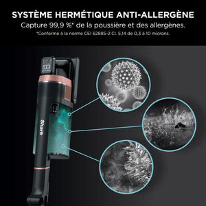 SHARK Stratos IZ400EU - Aspirapolvere a batteria - Tecnologia DuoClean + PowerFins Plus - Illuminazione a LED